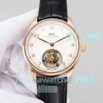 TUR Factory Swiss Copy Schaffhausen IWC Pilot's Tourbillon Rose Gold Case Watch 